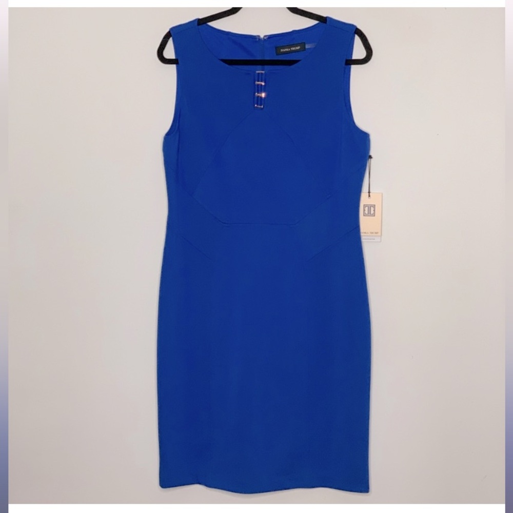 IVANKA TRUMP ROYAL BLUE SLEEVELESS DRESS